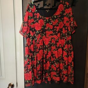 Delia's for Dollskill Red Rose Mini Dress Size 3x